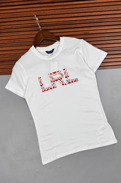 Imported  Printed Logo Regular fit  Women T-Shirt