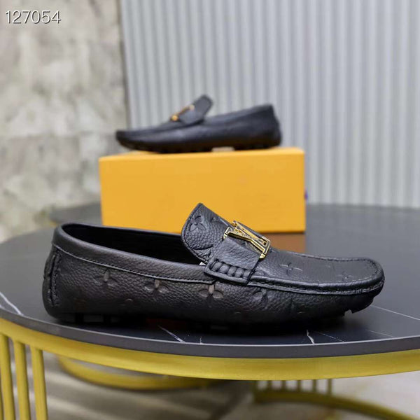 Elegant and Stylish  Branded Black Monogram Logo Loafers