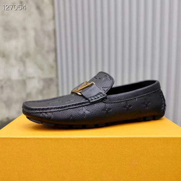 Elegant and Stylish  Branded Black Monogram Logo Loafers