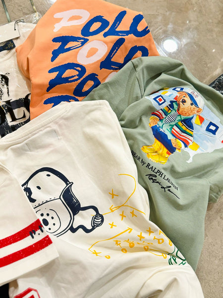 Premium Round Neck Bear Printed cotton T-shirt