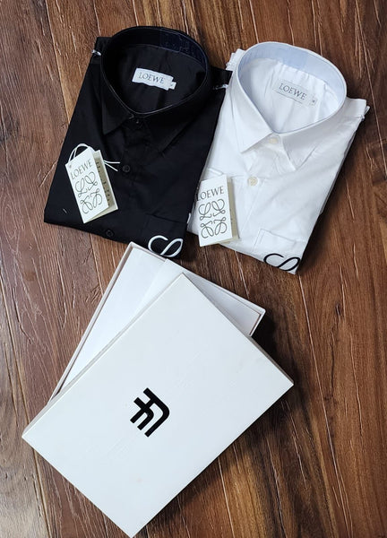 Luxury Brand Logo Embroidered Shirt