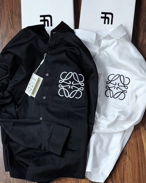 Luxury Brand Logo Embroidered Shirt