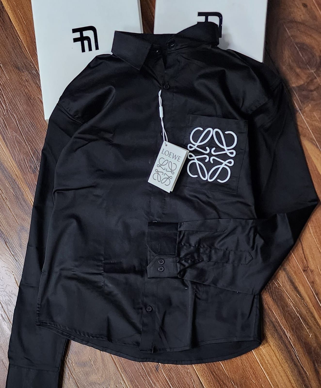 Luxury Brand Logo Embroidered Shirt