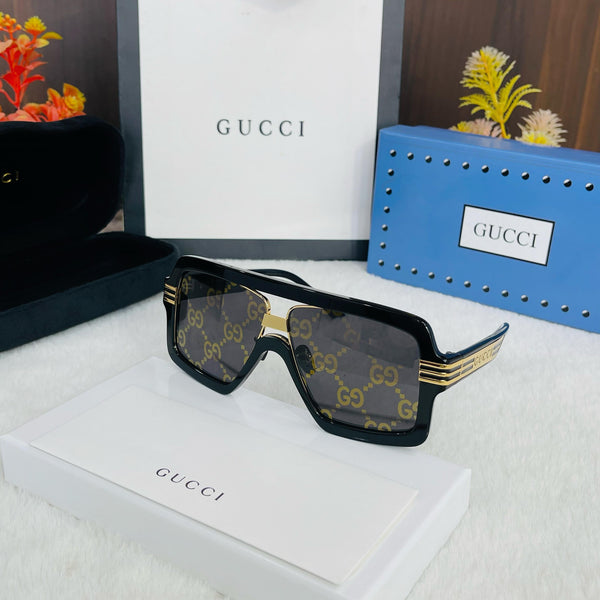 Branded  Acetate Shield Sunglasses Black
