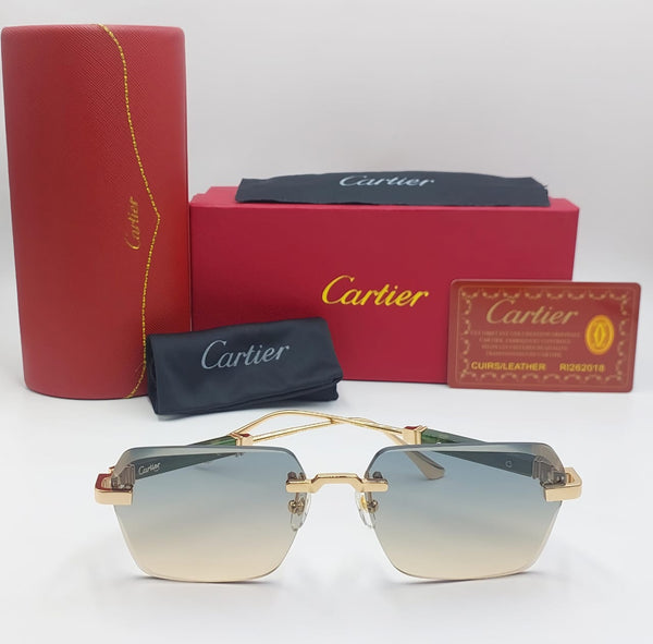 Branded Rimless Shaded Glass Sunglass For Men