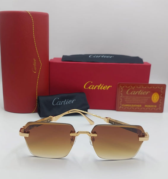 Branded Rimless Shaded Glass Sunglass For Men