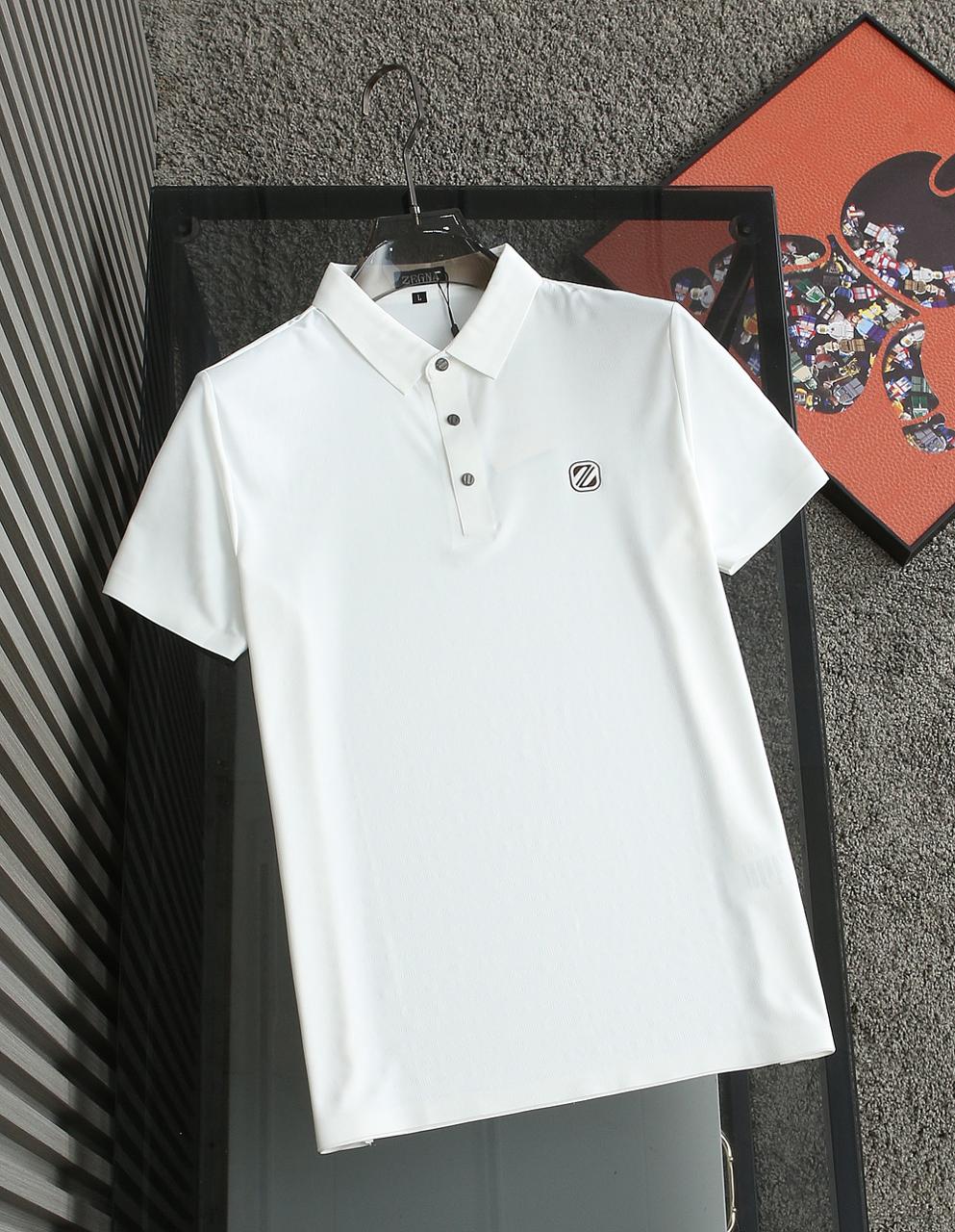Imported Brand Embroidery  Logo Polo Collar T-shirt