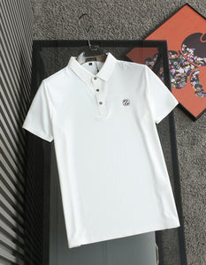Imported Brand Embroidery  Logo Polo Collar T-shirt