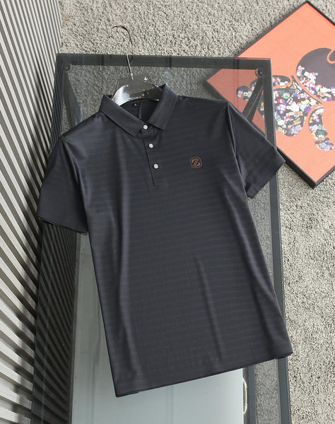 Imported Brand Embroidery  Logo Polo Collar T-shirt