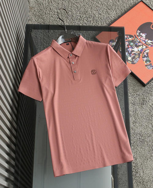Imported Brand Embroidery  Logo Polo Collar T-shirt