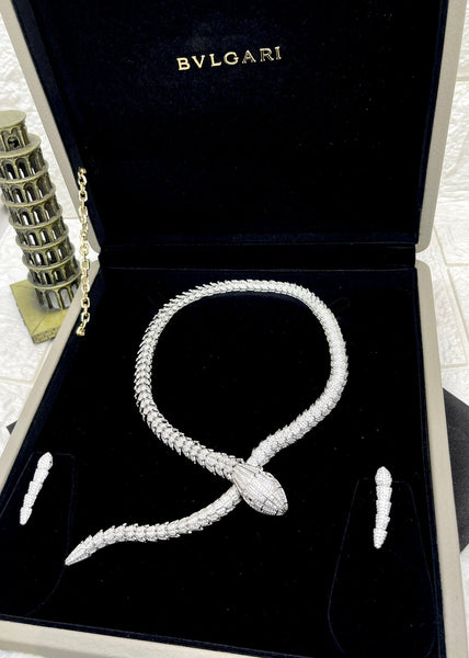 Premium Serpenti Diamond Cut Necklace For