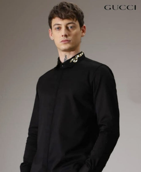 Panther Pounce Hand Embroidered Designer Shirt