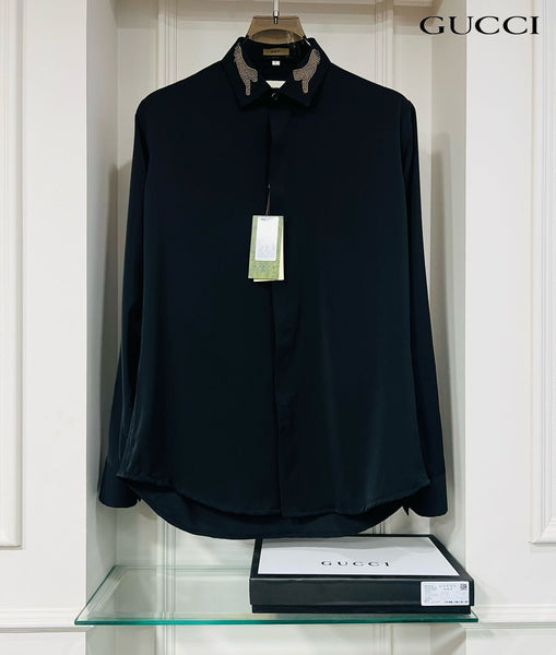 Panther Pounce Hand Embroidered Designer Shirt