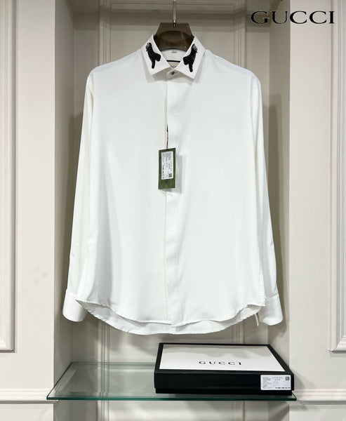 Panther Pounce Hand Embroidered Designer Shirt