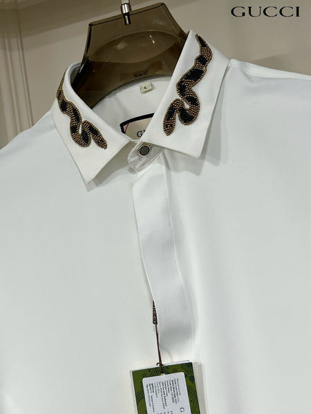 Panther Pounce Hand Embroidered Designer Shirt