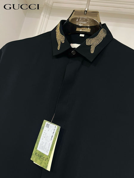 Panther Pounce Hand Embroidered Designer Shirt