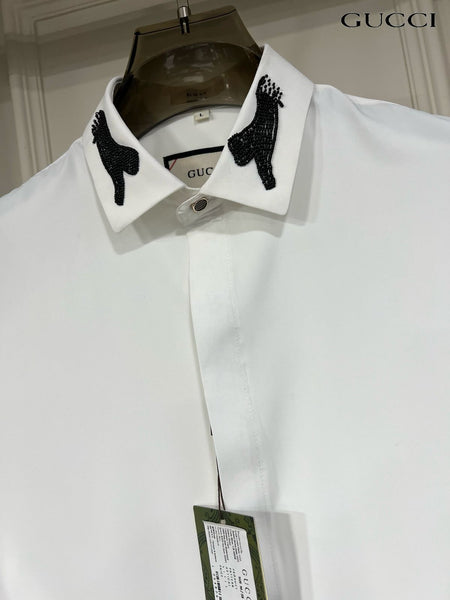 Panther Pounce Hand Embroidered Designer Shirt