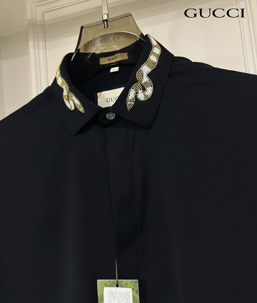 Panther Pounce Hand Embroidered Designer Shirt