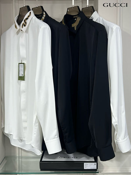 Panther Pounce Hand Embroidered Designer Shirt