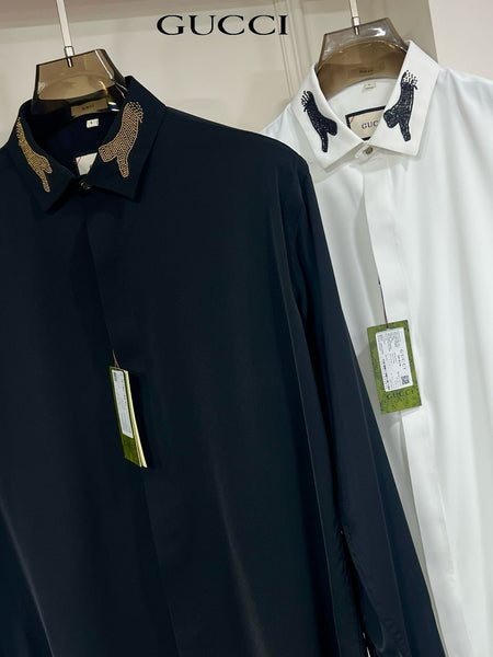 Panther Pounce Hand Embroidered Designer Shirt