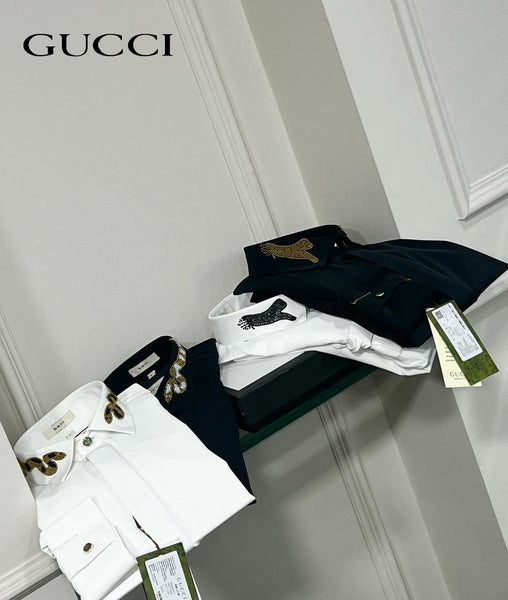 Panther Pounce Hand Embroidered Designer Shirt