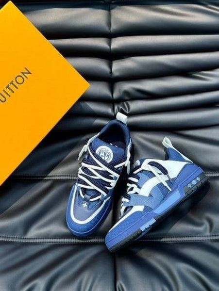 Men Branded Double Laces Skate Sneakers