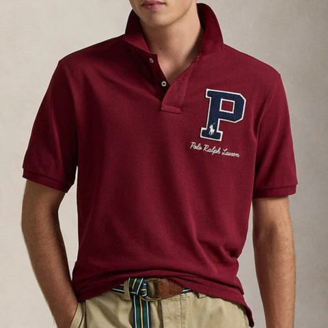 Luxury Regular Fit Logo Patch Polo T-Shirt for Men