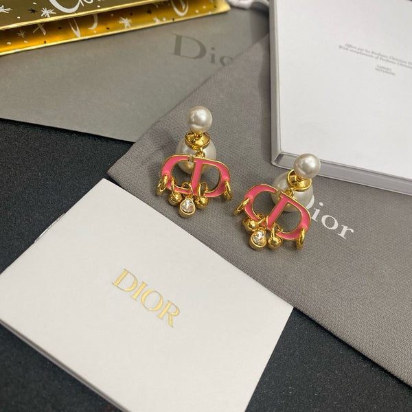 Premium  Gold Plated Crystal Pearl Earrings