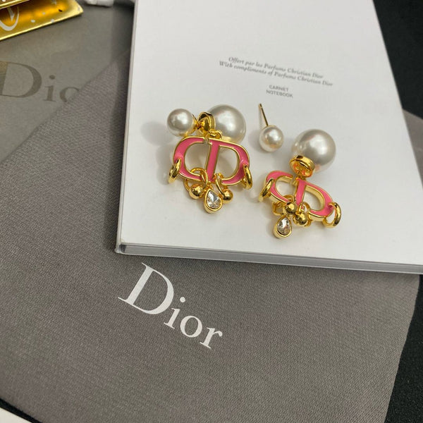 Premium  Gold Plated Crystal Pearl Earrings