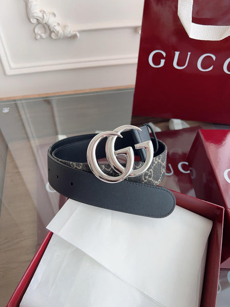 Premium Look Leather Belt With Double G Buckle