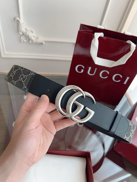 Premium Look Leather Belt With Double G Buckle