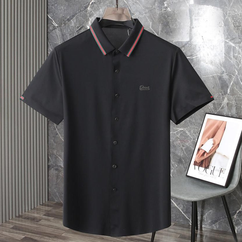 Premium Shirt with Striped Collar Elegant Casual Wear for Men