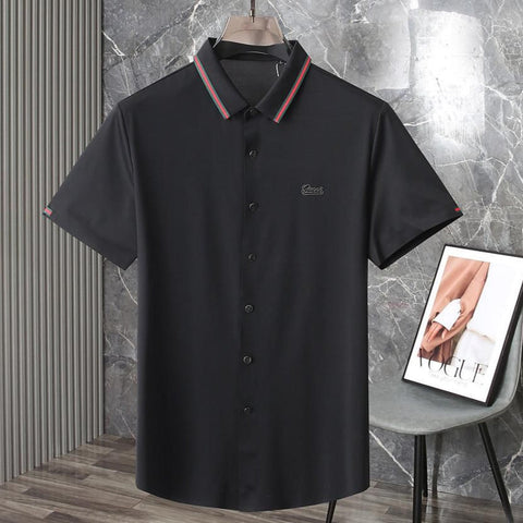 Premium Shirt with Striped Collar Elegant Casual Wear for Men