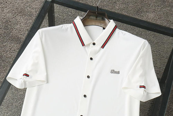 Premium Shirt with Striped Collar Elegant Casual Wear for Men