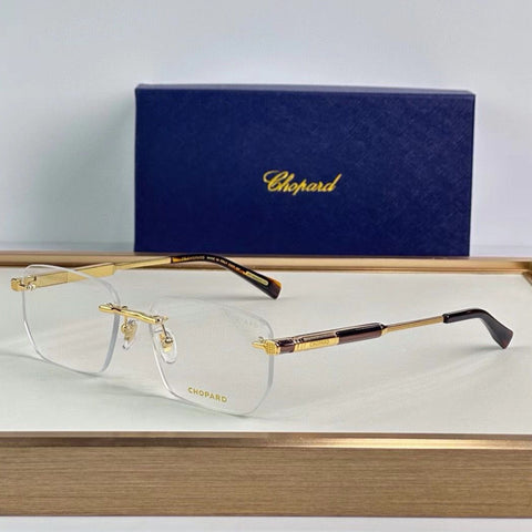 Luxury  Rimless Gold Rectangular Shape sunglass