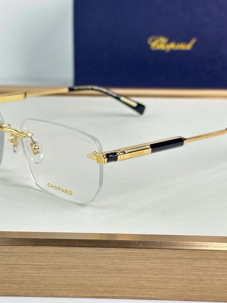 Luxury  Rimless Gold Rectangular Shape sunglass
