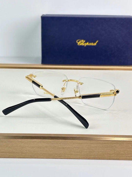 Luxury  Rimless Gold Rectangular Shape sunglass