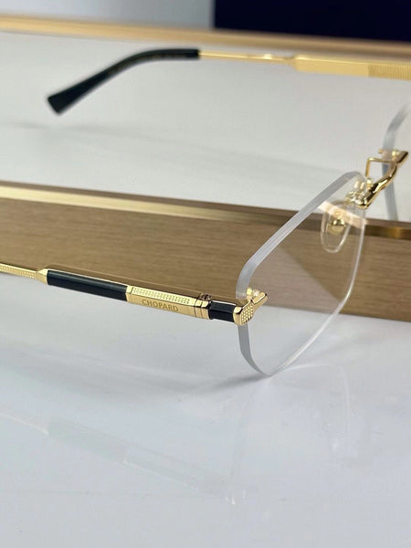 Luxury  Rimless Gold Rectangular Shape sunglass