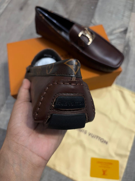 Luxury Signature Brown Leather Loafers for Men