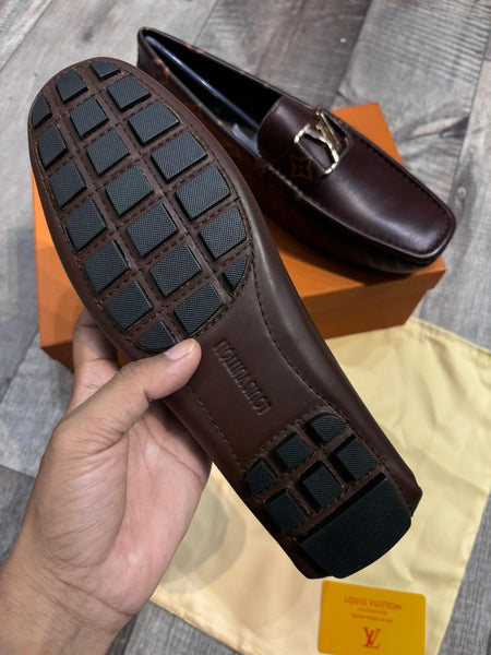 Luxury Signature Brown Leather Loafers for Men