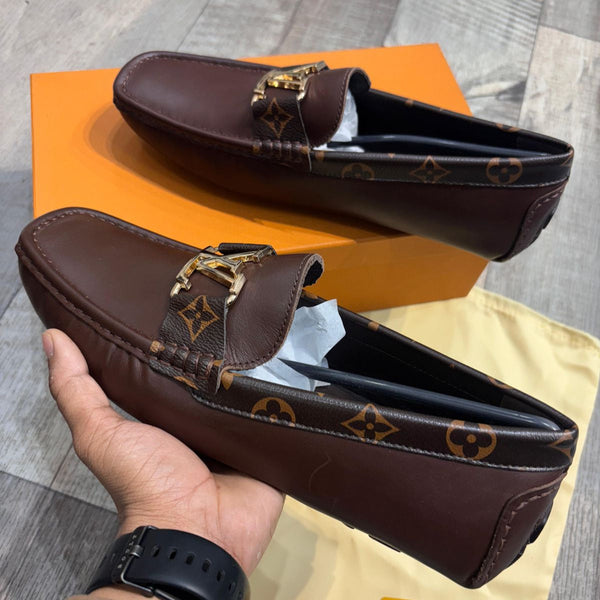 Luxury Signature Brown Leather Loafers for Men