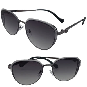 Gold Aviator Sunglasses with  Gradient Lenses for Women