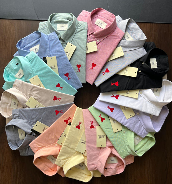 Premium Button-Down Shirts Signature Heart Logo Collection"