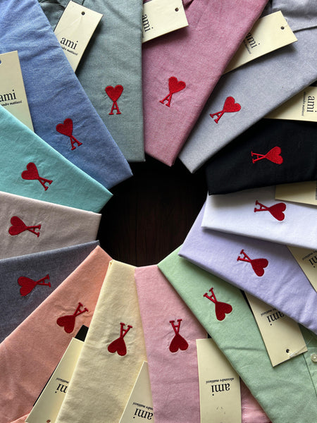 Premium Button-Down Shirts Signature Heart Logo Collection"