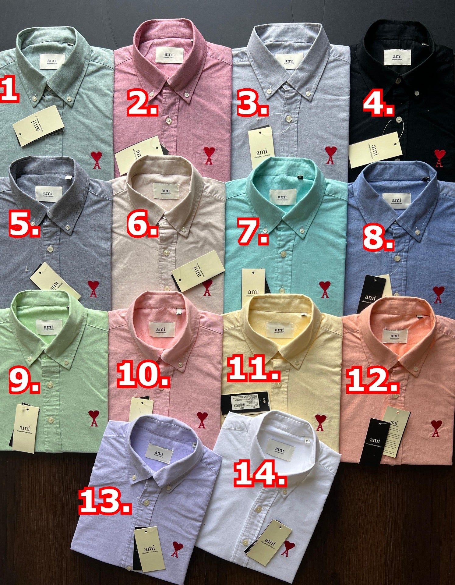 Premium Button-Down Shirts Signature Heart Logo Collection"