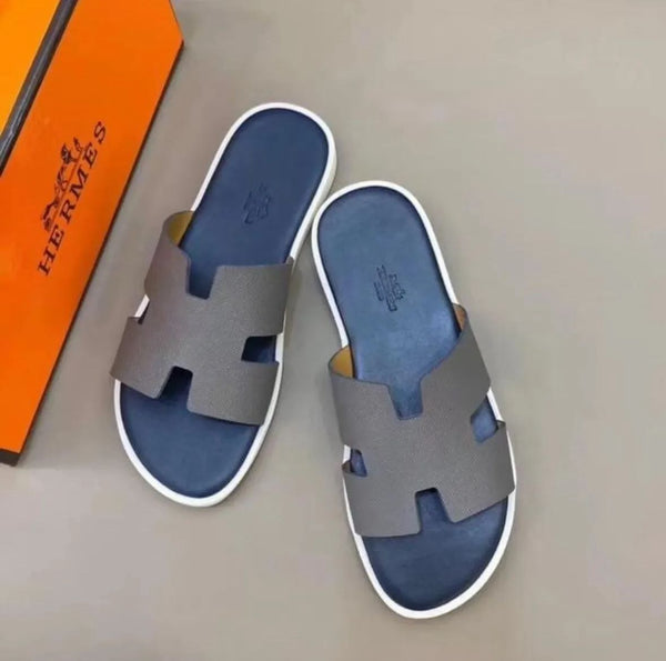 Men Contemporary Slide Sleeper – Grey & Blue Dual-Tone
