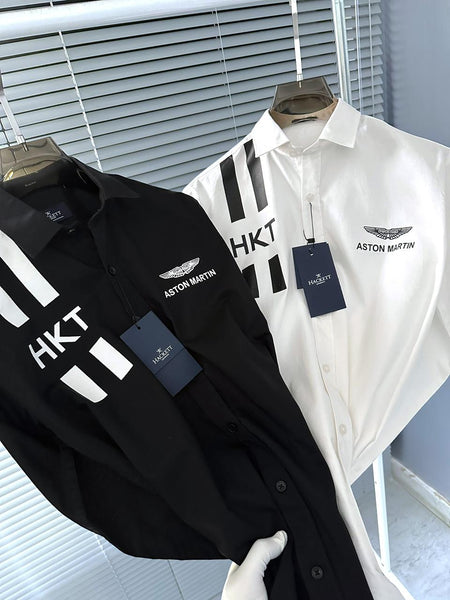 Men Stylish Racing-Inspired Long Sleeve Shirt