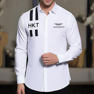 Men Stylish Racing-Inspired Long Sleeve Shirt