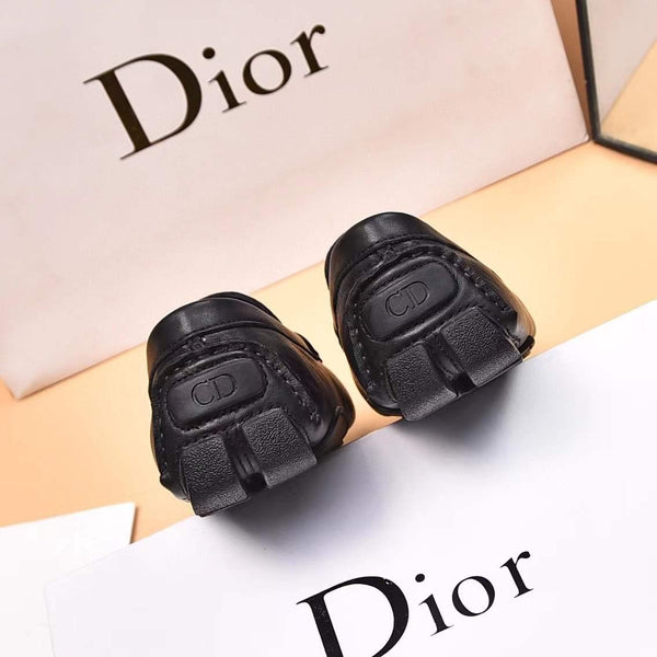 Men Premium Black Embossed Leather Loafers