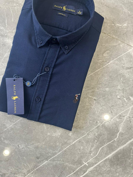 Luxury Button-Down Long-Sleeve Shirt